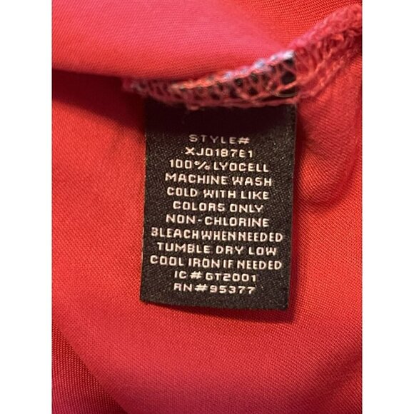 Sanctuary M Lightweight Cherry Red Jacket sinch waist roll tab sleeves snap up - Picture 4 of 6